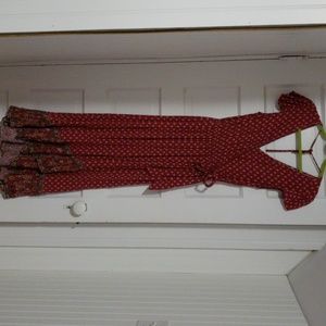 Bohemian wrap floor length dress